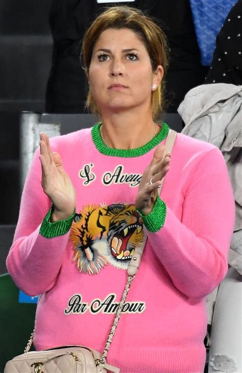 mirka federer's pink gucci sweater|Roger Federer Australian Open final, Mirka pink .